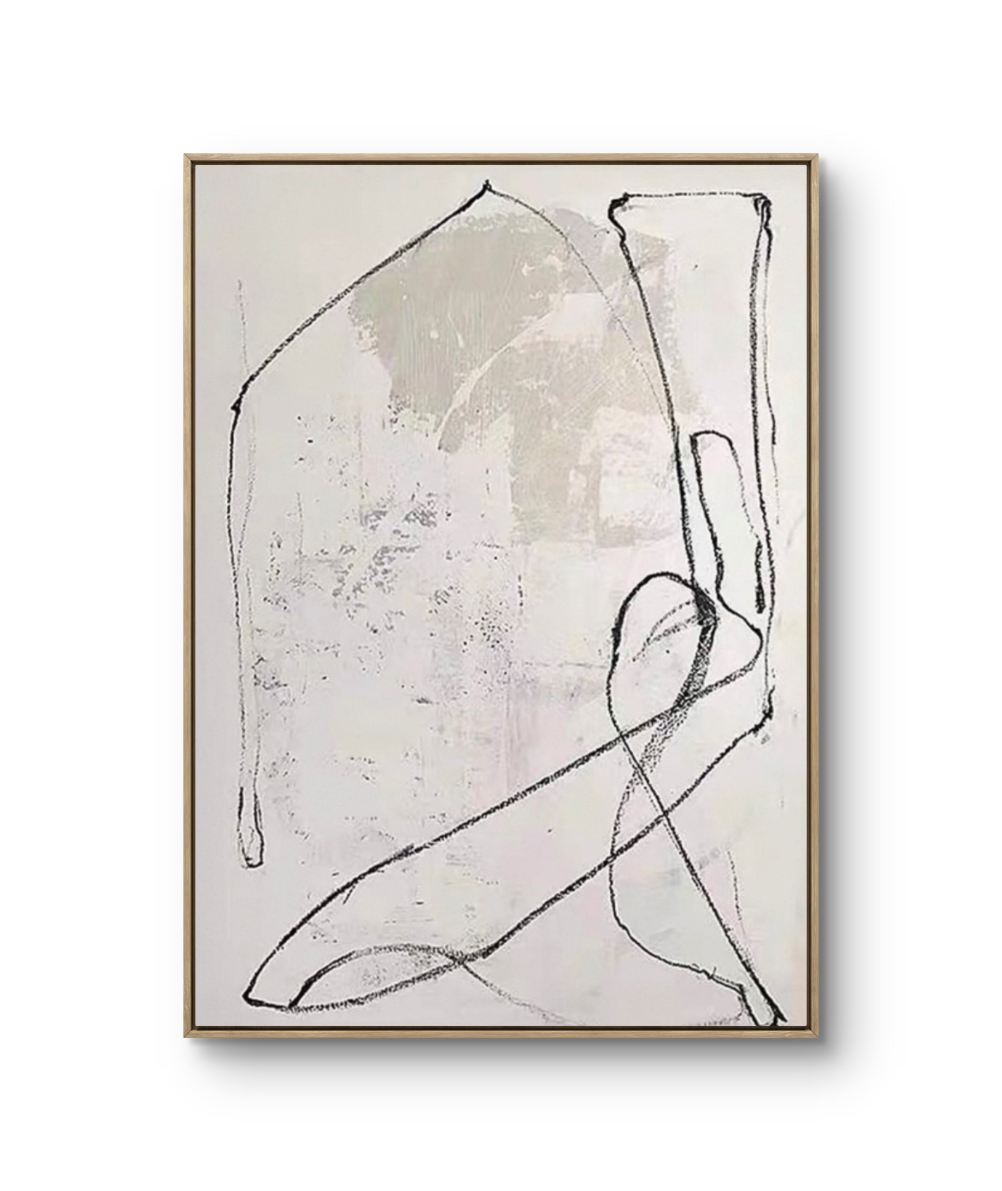 Quiet Line Texture / Minimalist Textured Line Art Canvas Wall Art in Neutral Tones | Modern Home Décor