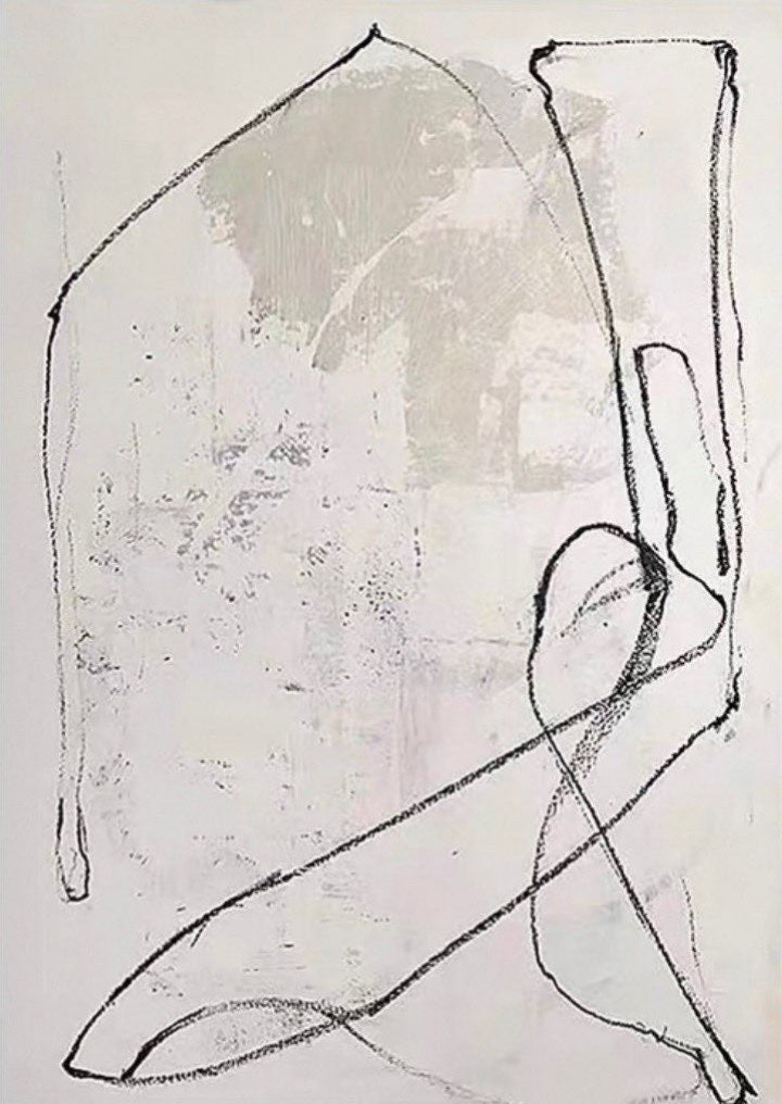 Quiet Line Texture / Minimalist Textured Line Art Canvas Wall Art in Neutral Tones | Modern Home Décor