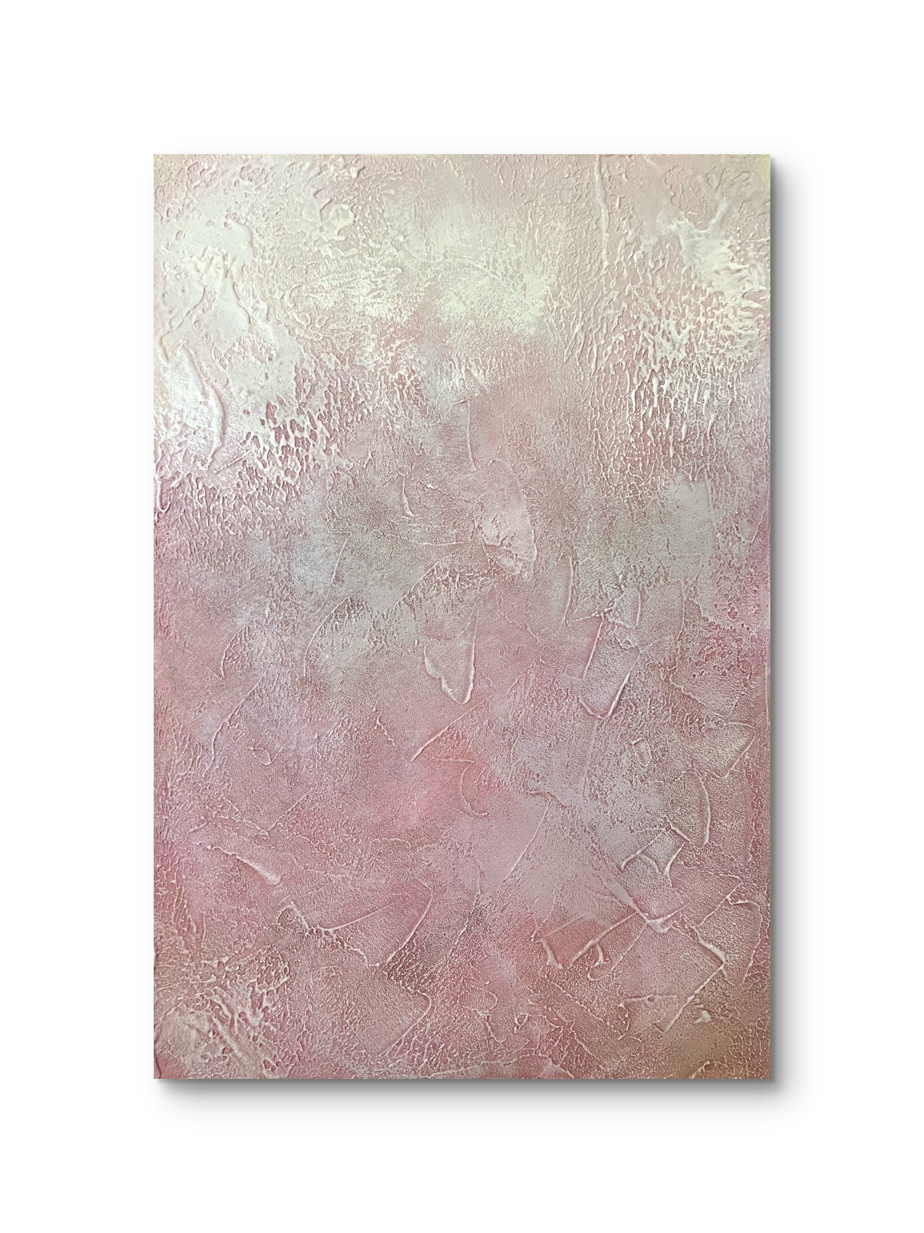 Blush Veil Texture / Textured Abstract Canvas Wall Art in Soft Blush & Neutral Tones | Modern Home Décor