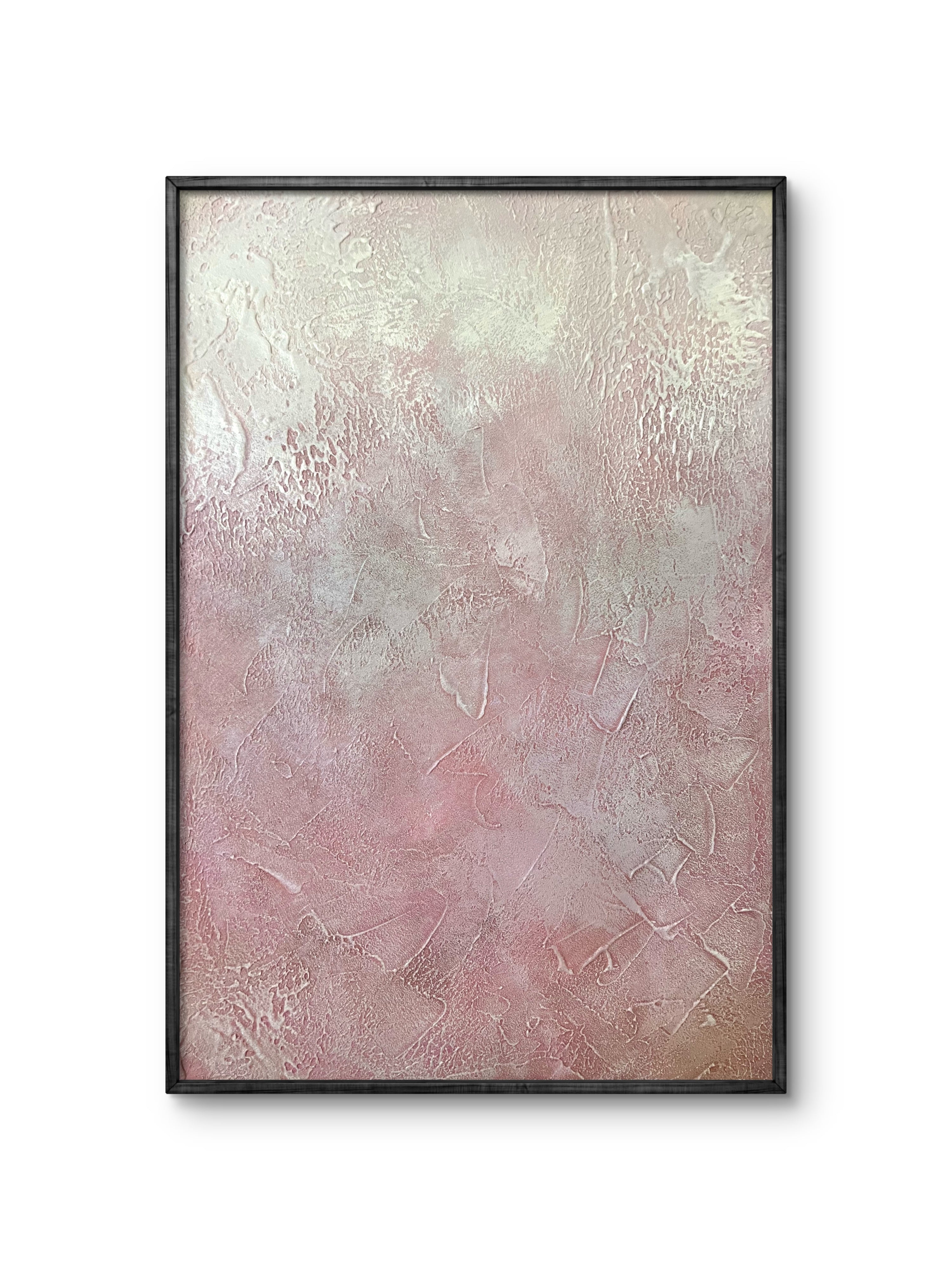 Blush Veil Texture / Textured Abstract Canvas Wall Art in Soft Blush & Neutral Tones | Modern Home Décor