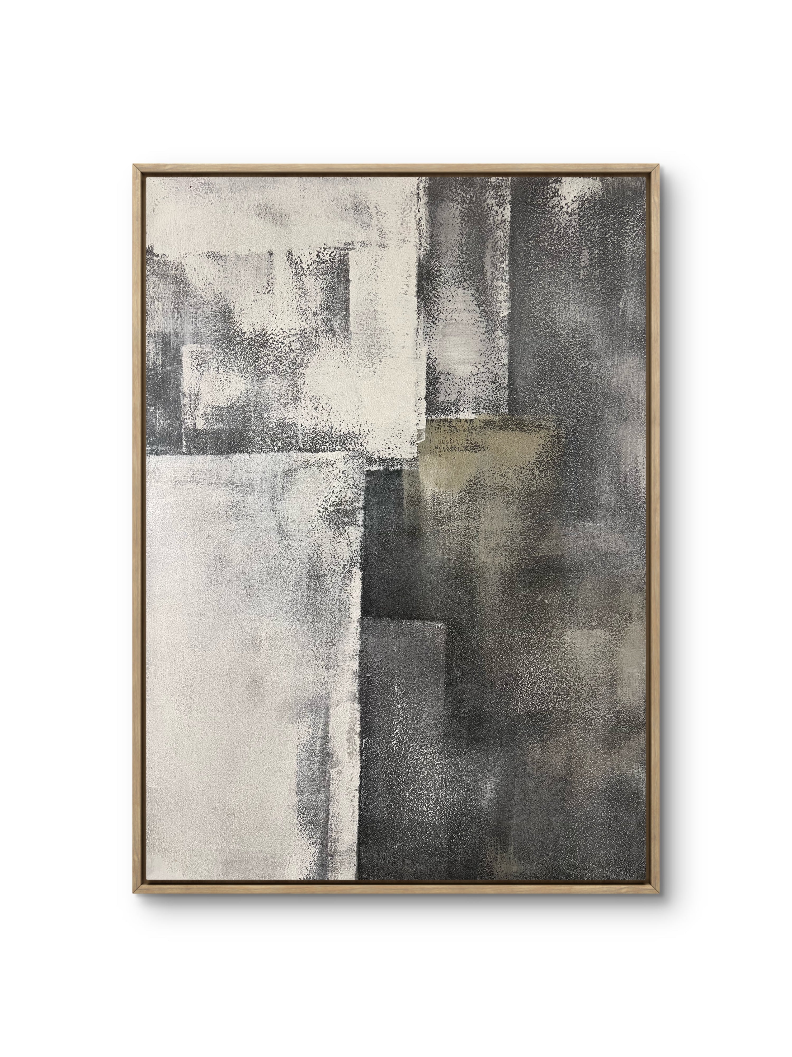 Urban Balance Texture / Textured Abstract Canvas Wall Art in Grey & Neutral Tones | Modern Home Décor